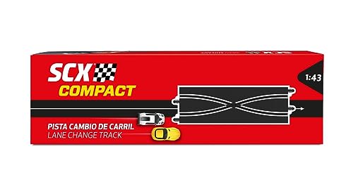 SCALEXTRIC – Accesorios y Extensiones Circuitos de Carreras Compact Escala 1:43 (Pista Cambio de Carríl x2)