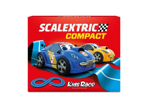 Scalextric - Circuito COMPACT - Pista de Carreras Completa - 2 coches y 2 mandos 1:43 (Kids Race)
