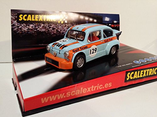 SCX Slot Scalextric 6119 Fiat 600 Abarth Gulf Nº129