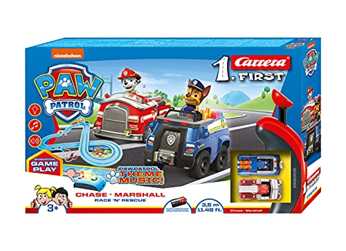 Carrera 20063032 FIRST PAW Patrol N' Rescue Slot Car Race Track Set, multicolor