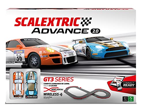 Scalextric - Circuito ADVANCE - Pista de Carreras Completa - 2 coches y 2 mandos 1:32 (GT3 Series)